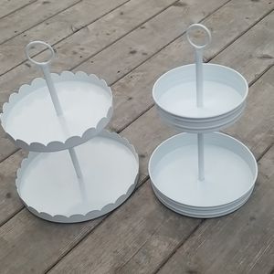 2 target white tiered trays bullseye playground